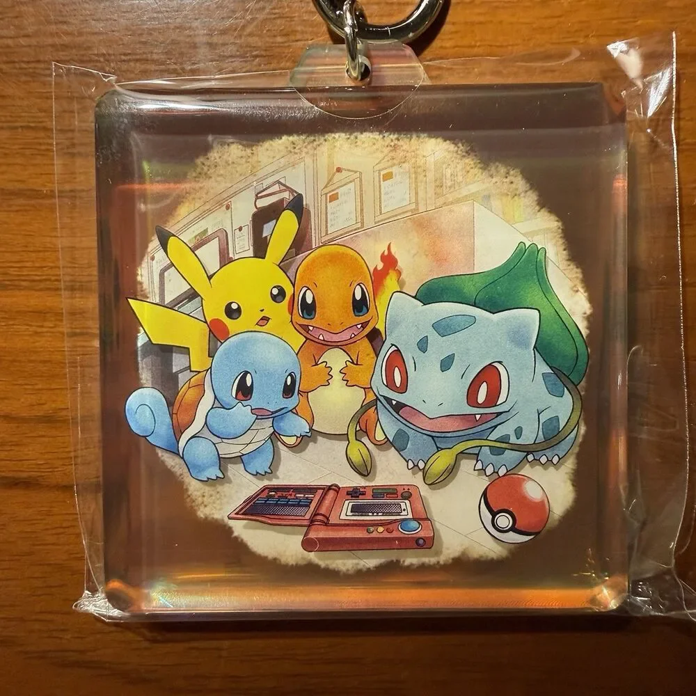 Pokemon 30th Anniversary Acrylic Keychain Timeless Adventure Kanto Pikachu Japan